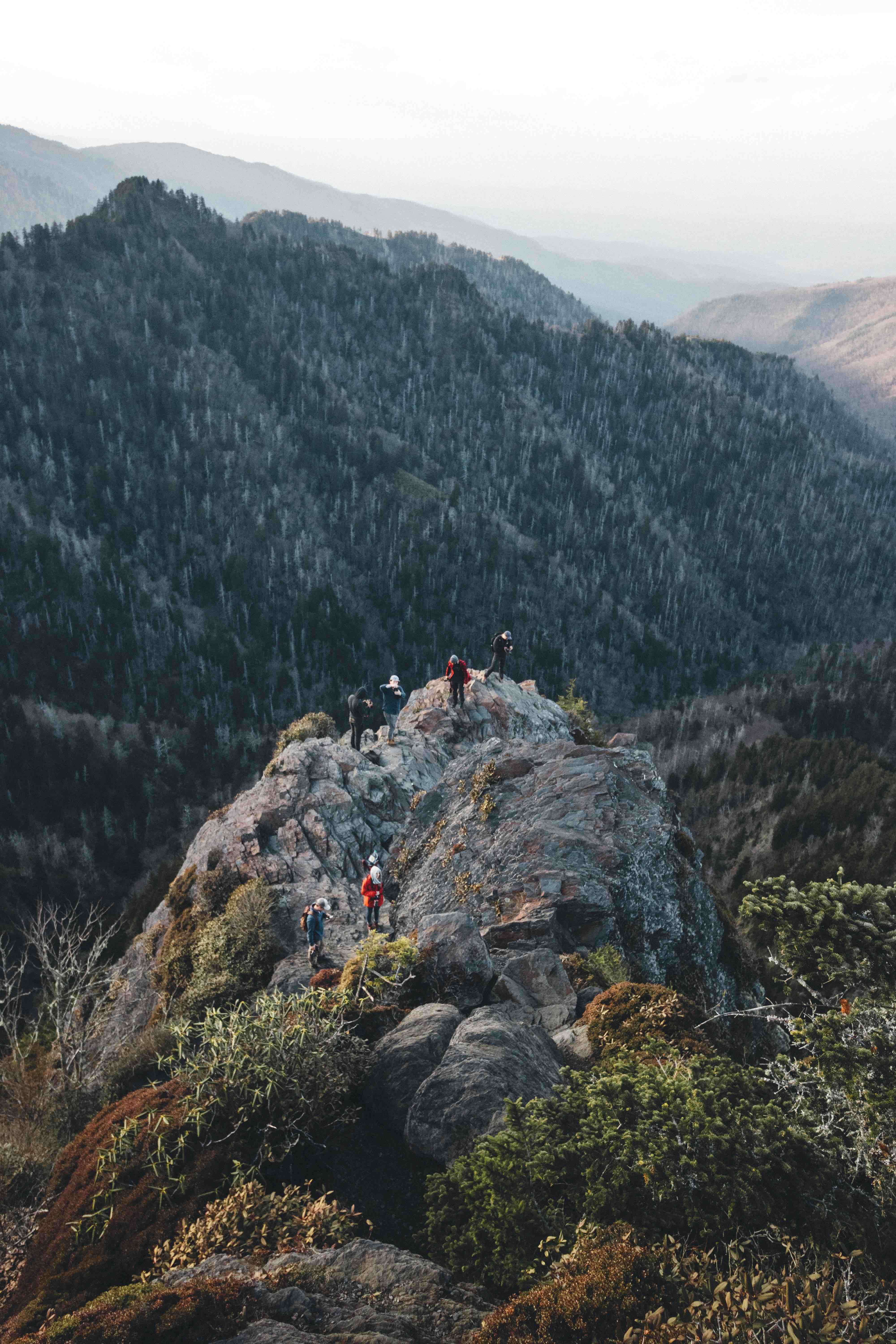 Rock formations in the Western North Carolina mountains